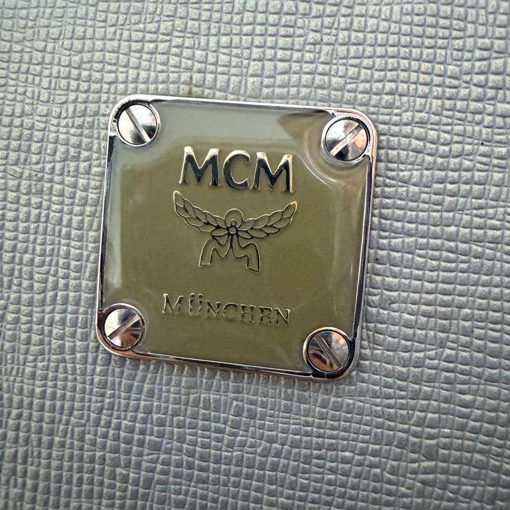 MCM Metallic Saffiano Leather Boston Handbag - Picture 11 of 13